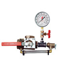 TESTANDRAIN, MODEL 1011T, INCLUDES PRESSURE RELIEF VALVE, PRESSURE GAUGE, & GLOBE VALVE - MADE IN USA